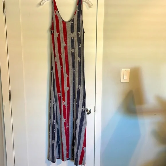 Alternative Apparel | Dresses | Alternative Apparel Stripes Stars Maxi Dress  | Poshmark
